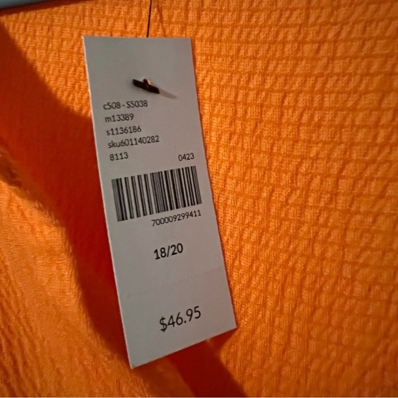 NEW Lane Bryant Relaxed Cap-Sleeve Notch-Neck Texture
Knit Top - Orange - 18/20 - Picture 4 of 8